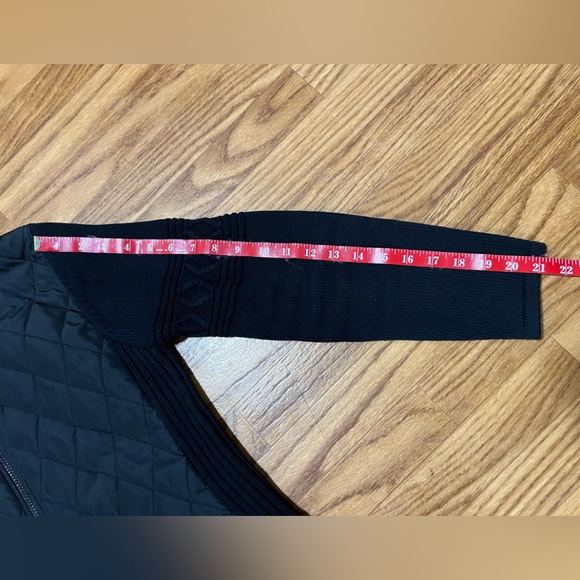 FDJ French Dressing Black Quilted Zip-Up Long Sleeve Mock Neck Jacket Size S - Picture 8 of 11